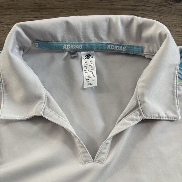 Adidas Girls Size Medium 11-12yrs Blue Sleeveless Collared Golf Polo Tank Top - Picture 4 of 7